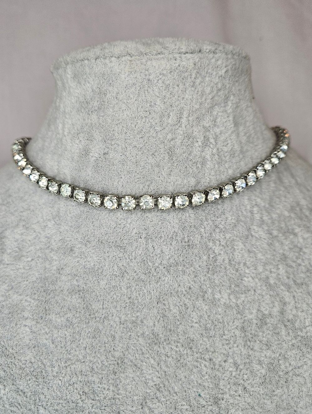 Vintage Albert Weiss Rhinestone Necklace Signed Designer Estate Piece